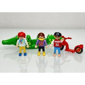 Playmobil 3819 3 Children Crocodile Seesaw Rocker & Scooter Alligator Playground